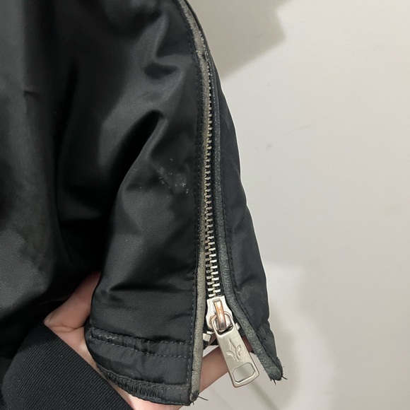 Nicole Benisti Black Brera Leather Trim Fur Accent Down Coat Size M $1,800 - Picture 8 of 16